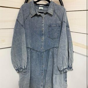 Denim Button-Up Dress